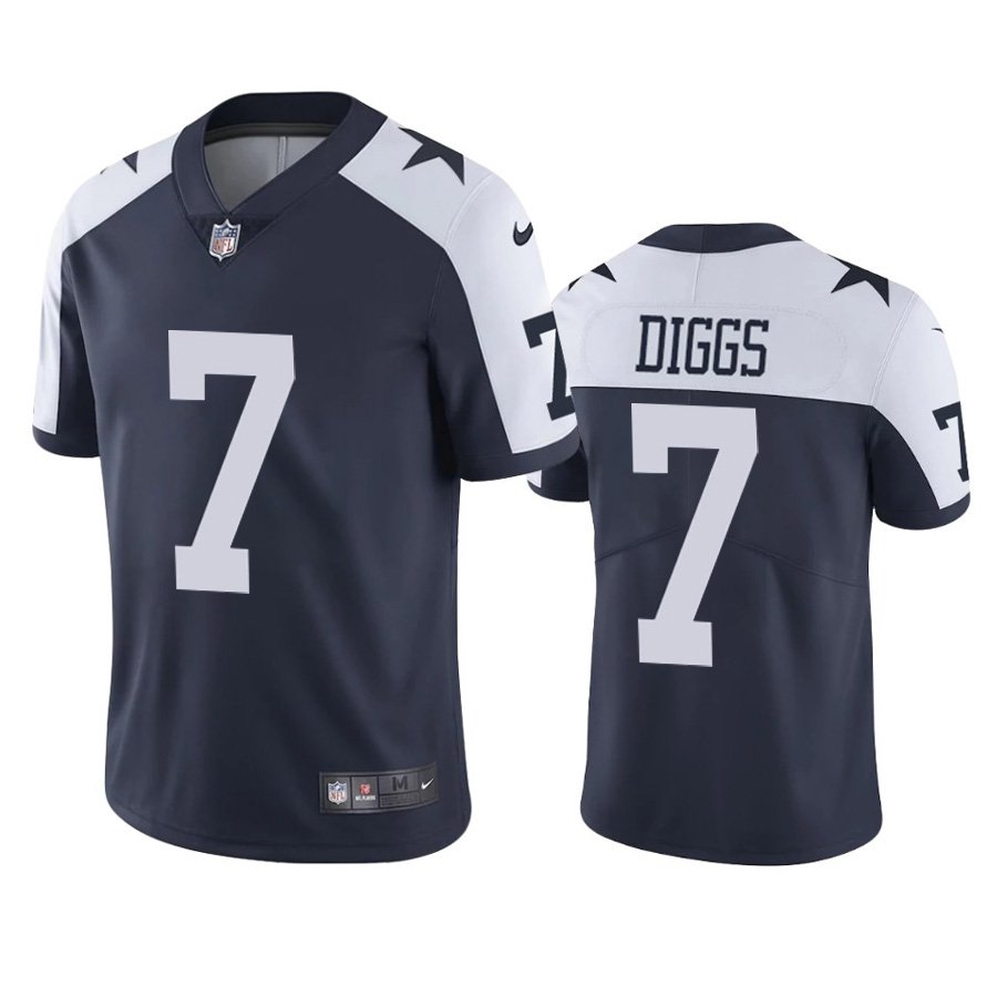 Men Dallas Cowboys 7 Trevon Diggs Blue Vapor Limited Football NFL Jersey Stitched
